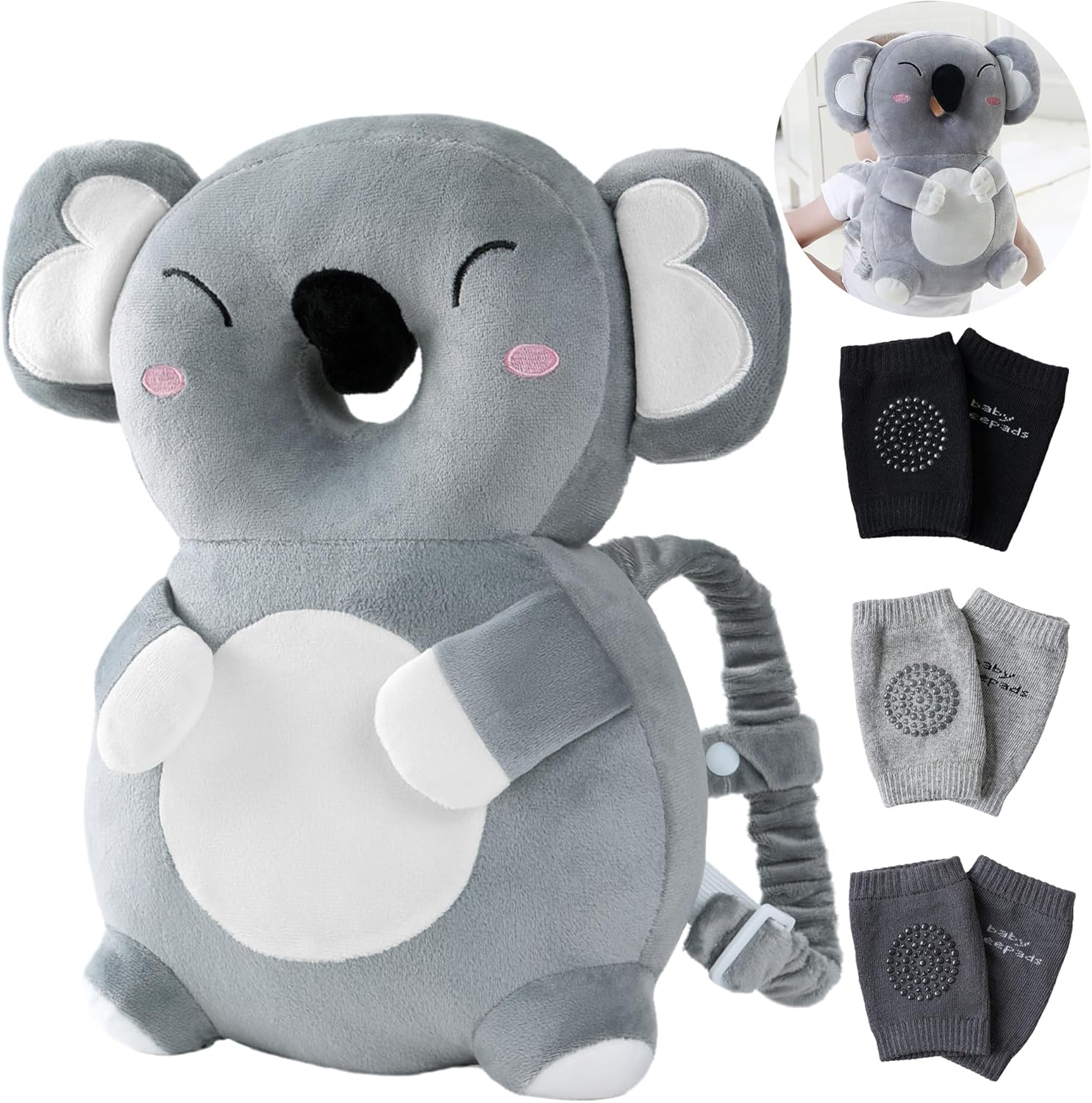 Baby Had protector and Halmet with Free knees pad SET -3