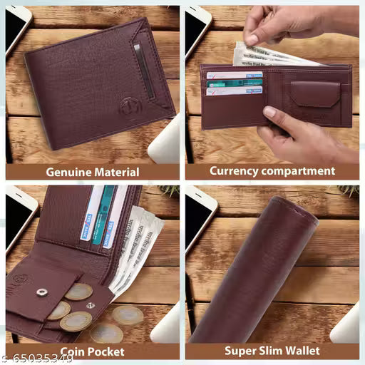 TnW Men's Artificial Leather Wallet with 7 Detachable Card Holder